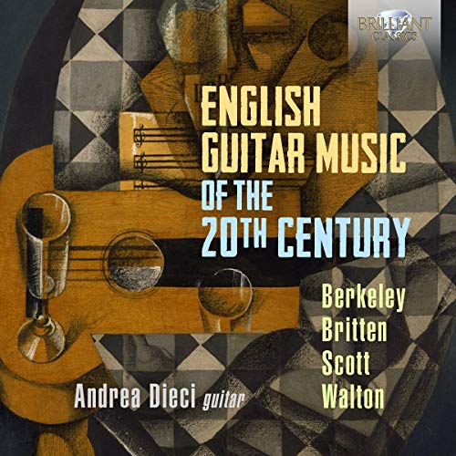 CD cover for Andrea Dieci’s English guitar music of the 20th century.