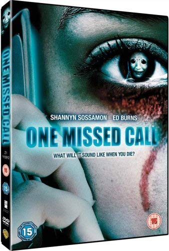DVD cover for horror film āOne Missed Callā with a ghostly image.