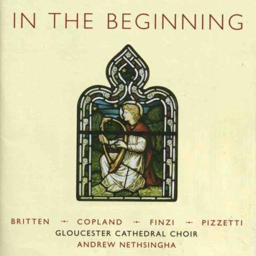 Cream-colored CD cover featuring stained-glass image of angel playing a harp.