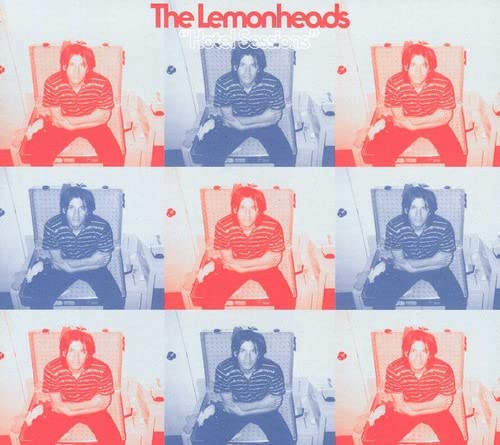 CD cover: repeated images of a man sitting in a hotel chair.