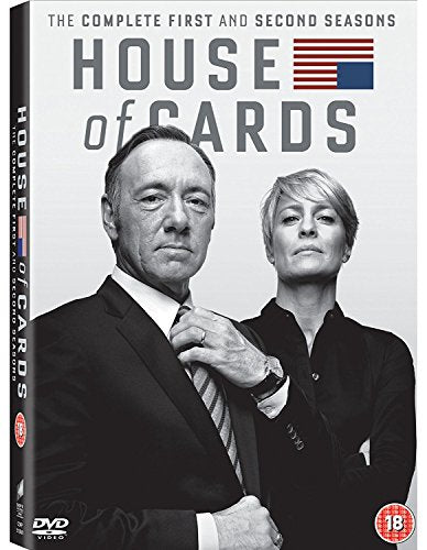 DVD cover for "House of Cards" featuring a man and woman in formal attire.