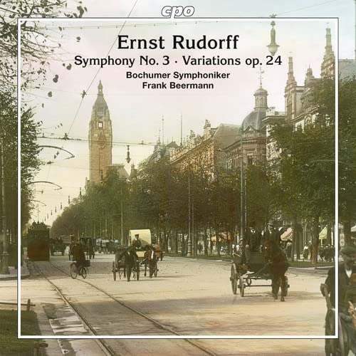 CD cover featuring a vintage street scene with a clock tower.