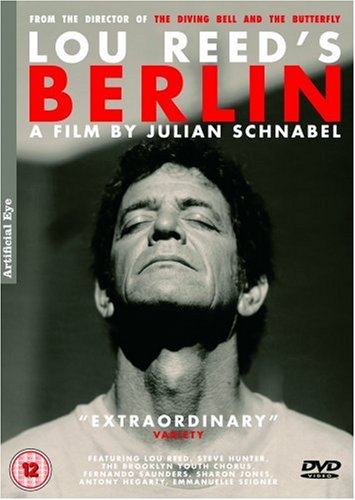 DVD cover for “Lou Reed’s Berlin” featuring a black and white portrait.