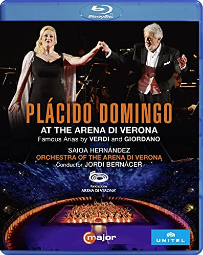 Plácido Domingo and Saioa Hernández performing at the Arena di Verona on Blu-ray.