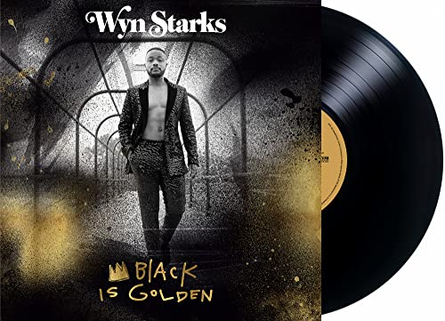 Wyn Starks’ “Black Is Golden” vinyl record with artist portrait.