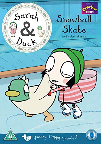 "Sarah & Duck: Snowball Skate" DVD cover featuring a girl and a duck on ice.