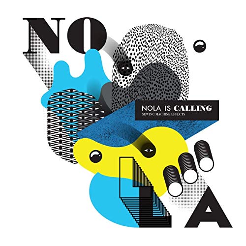 CD cover with abstract shapes, text “Nola Is Calling”, and patterns.