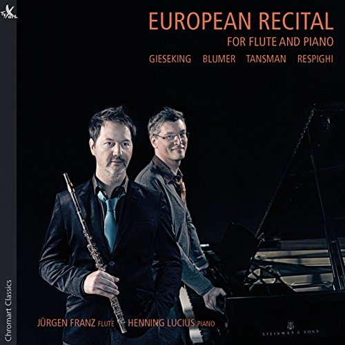 CD cover featuring two men, one with flute, one at piano, against black background.