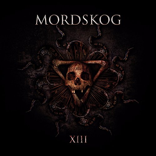 Dark album cover with skull and thorns, titled "Mordskog - Xiii".