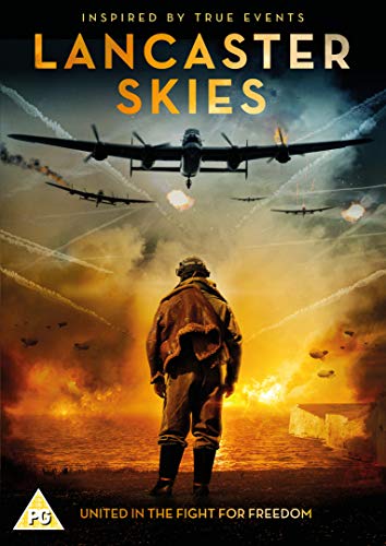 DVD cover for "Lancaster Skies" depicting WWII planes and a soldier.
