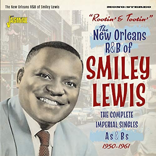 Smiley Lewis album cover featuring a smiling man in a suit.
