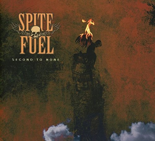 CD cover for Spitefuel’s “Second To None” with fiery bird and skull.