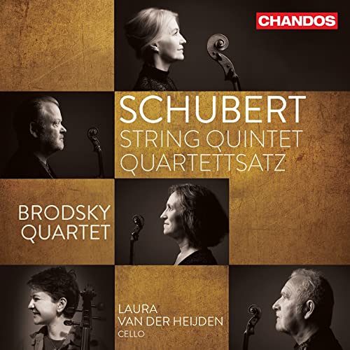CD cover featuring portraits of musicians and string instrument scroll details.