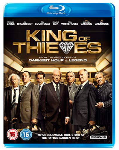 King of Thieves" Blu-ray cover featuring a group of older men in suits.