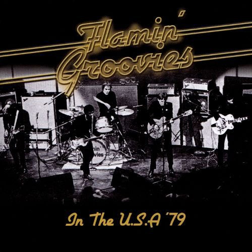 Flamin' Groovies album cover: band performing on stage, black and white.