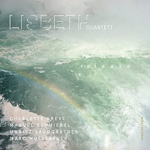 CD cover for Lisbeth Quartett’s “Release” featuring ocean waves and a rainbow.