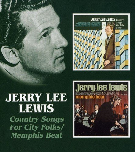 Jerry Lee Lewis CD cover with his portrait and two album covers.