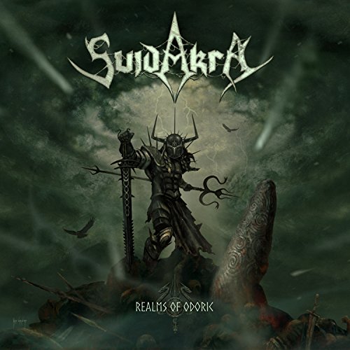 Suidakra album cover: armored figure with sword, stormy sky, skulls below.