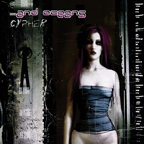 CD cover: woman with purple hair, dark and gothic aesthetic.