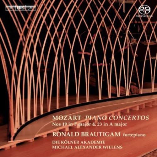 CD cover for Mozart piano concertos by Brautigam and the Kölner Akademie.