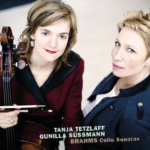 CD cover with two women, one holding a cello, and text overlay.