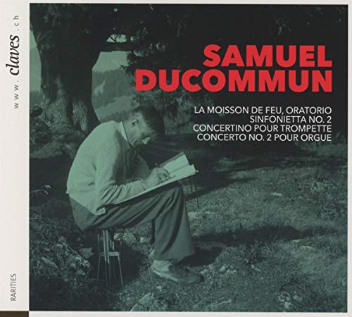 A CD cover featuring a man reading sheet music outdoors.