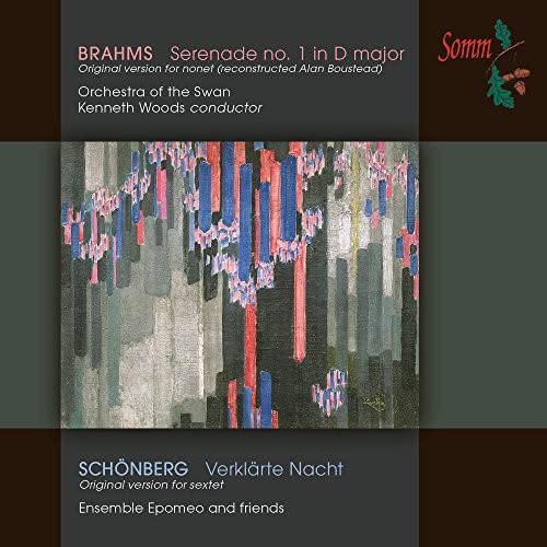 CD cover for Brahms & Schönberg classical music recordings.