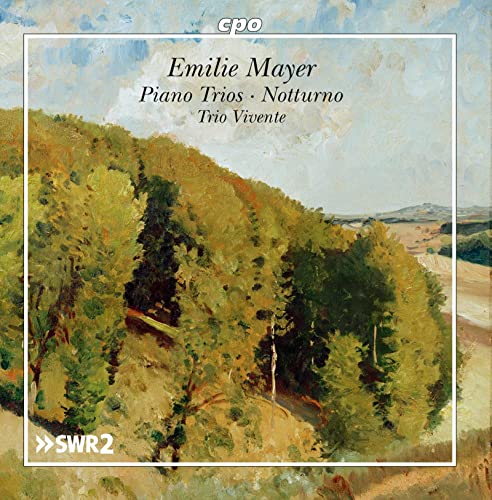 CD cover featuring a landscape painting of rolling hills and trees.