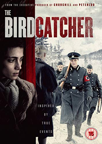 DVD cover for “The Birdcatcher” depicting a woman and soldiers.