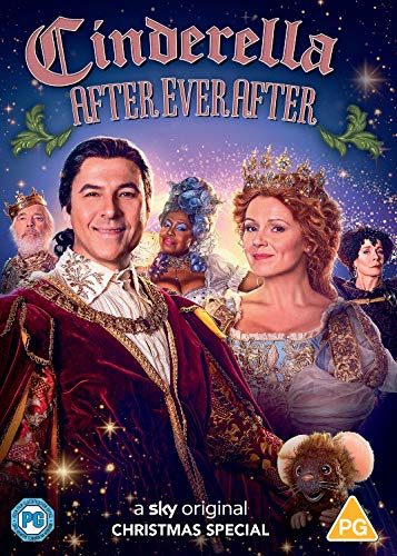 DVD cover featuring Cinderella and Prince Charming with fairy tale characters and sparkles.