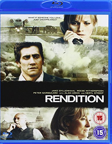 "Rendition DVD cover featuring a collage of dramatic scenes and actor portraits."