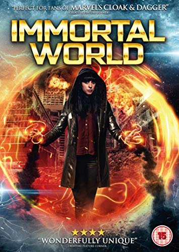DVD cover for "Immortal World" featuring a woman with glowing hands.