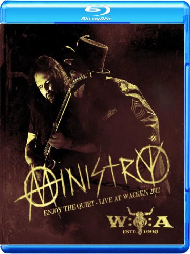 Ministry Blu-ray case with musician on dark cover, yellow text and logos.