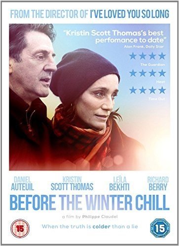 DVD cover featuring two people in winter clothing, film title "Before The Winter Chill".