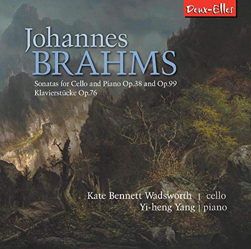 CD cover featuring a rocky landscape with "Johannes Brahms" in large blue font.