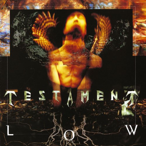 Album cover with a man emerging from the ground, surrounded by wings and lightning.