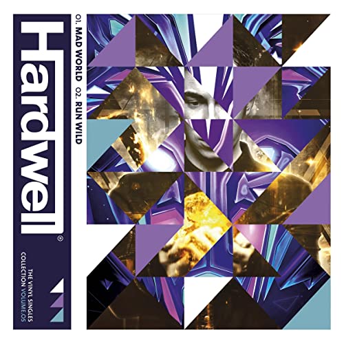 Hardwell vinyl single cover with geometric purple and blue design, portrait.