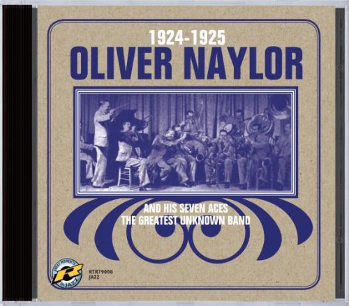 "CD cover with blue-toned image of jazz band, tan background, and stylized text."