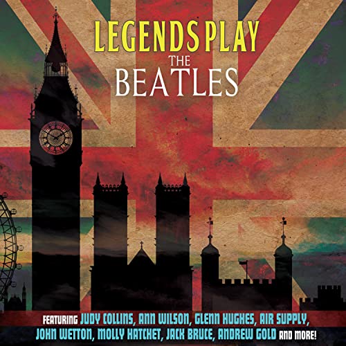 CD cover: "Legends Play The Beatles" with Union Jack and London skyline.