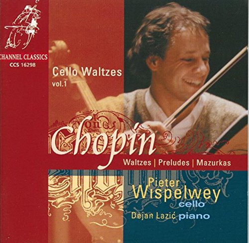 CD cover featuring a man playing cello with red and blue design.
