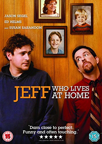 Jeff Who Lives At Home" DVD cover with portraits and two men.
