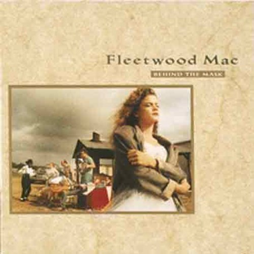 "Fleetwood Mac album cover with a woman and men in a rural scene."