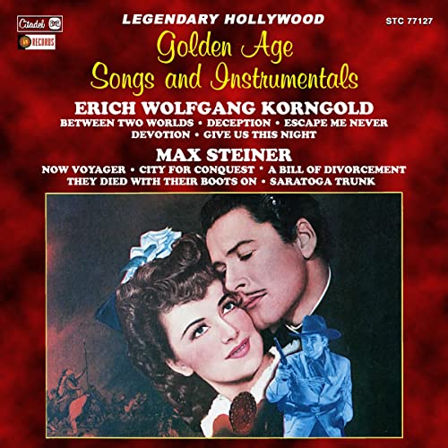 CD cover for Korngold’s “Golden Age Songs and Instrumentals” with a film still.