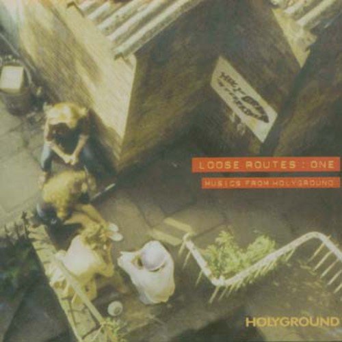 "CD cover featuring a sepia-toned image of people sitting on a staircase."