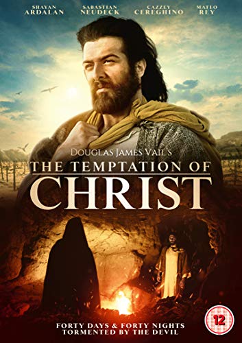 DVD cover for "The Temptation Of Christ" featuring a bearded Jesus.