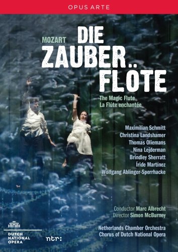 DVD cover for "Mozart: Die Zauberflöte" featuring a man and woman in a forest.