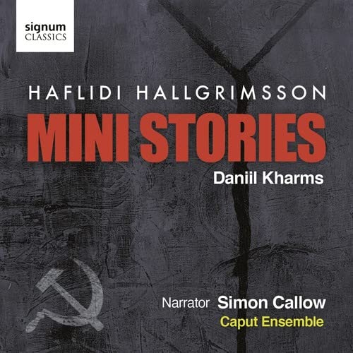 CD cover for “Hallgrimsson - Mini Stories” with red text and imagery.
