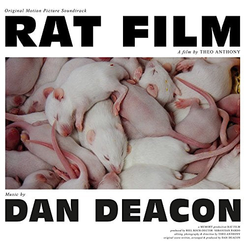 Album cover for Rat Film featuring a pile of white rats and bold text.