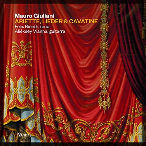 CD cover: red curtains with gold trim, text naming composers and performers.