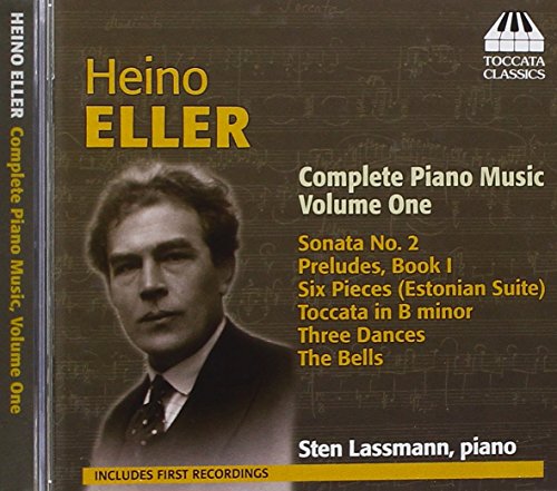 CD cover with Heino Eller's portrait and piano music track listing.